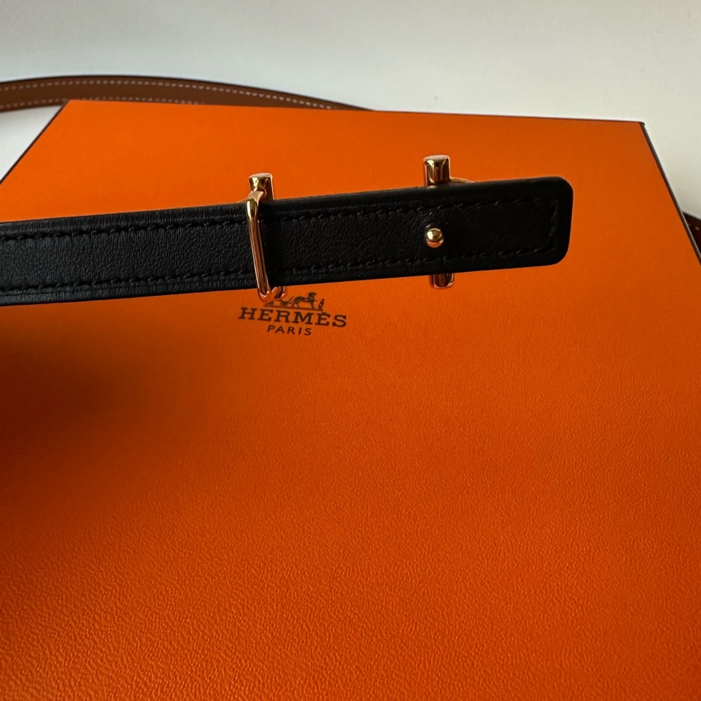 Hermes Gamma Belt Buckle Reversible Leather Strap 13mm - Picture 6 of 11